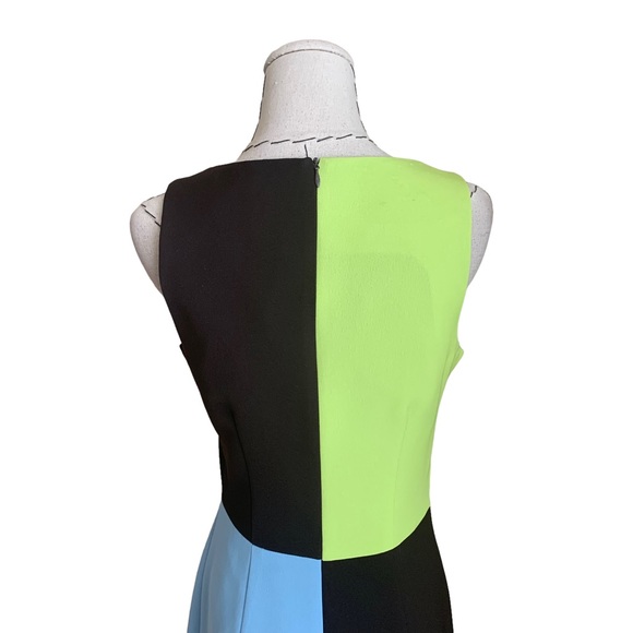 90s Sue Wong Color Block Mini Dress 60s Mod Gogo XS S - Picture 5 of 10